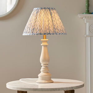 Gloss White Myrtle & Leaf 30cm Shell bay blue shade - Comet Lighting