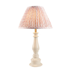 Gloss White Myrtle & Leaf 30cm Peachy keen shade - Comet Lighting