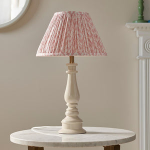 Gloss White Myrtle & Leaf 30cm Peachy keen shade - Comet Lighting