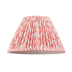 Gloss White Myrtle & Ripple 30cm Coral pink shade - Comet Lighting