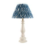 Gloss White Myrtle & Ikat 30cm Marlin blue shade