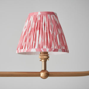 Santiago & Ikat 16cm Coral pink shade 4Lt Pendant - Comet Lighting
