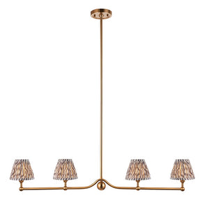 Santiago & Ripple 16cm Pearl grey shade 4Lt Pendant - Comet Lighting