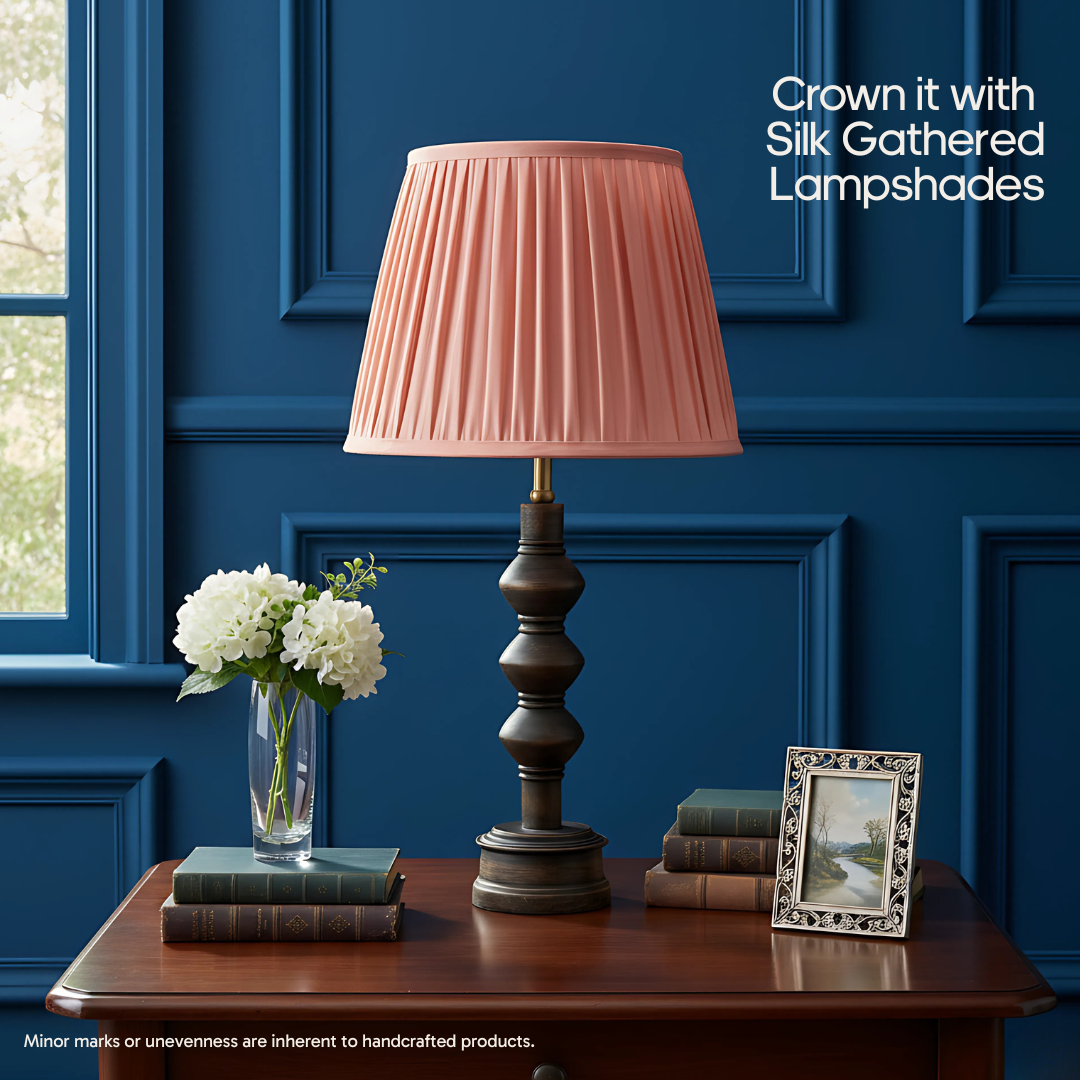 AARTIN JUNO TABLE LAMP IN WOOD WITH DARK NATURAL WOOD FINISH (BASE ONLY)