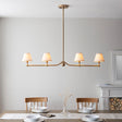 Santiago & Ivy 16cm Vintage white shade 4Lt Pendant - Comet Lighting