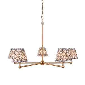 Santiago & Leaf 16cm Pearl grey shade 5Lt Pendant - Comet Lighting