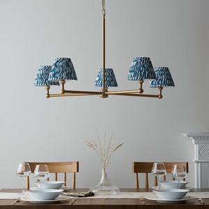 Santiago & Ripple 16cm Marlin blue shade 5Lt Pendant - Comet Lighting