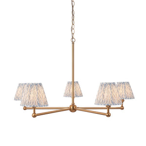 Santiago & Leaf 16cm Shell bay blue shade 5Lt Pendant - Comet Lighting