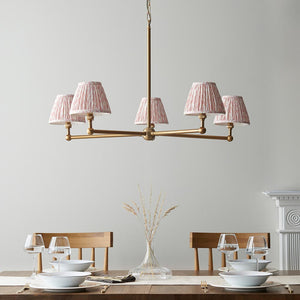 Santiago & Leaf 16cm Peachy keen shade 5Lt Pendant - Comet Lighting