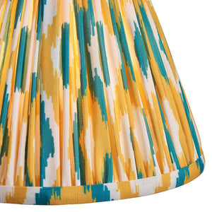 Santiago & Ikat 16cm Yellow & jade shade 5Lt Pendant - Comet Lighting