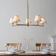 Santiago & Ivy 16cm Vintage white shade 5Lt Pendant - Comet Lighting