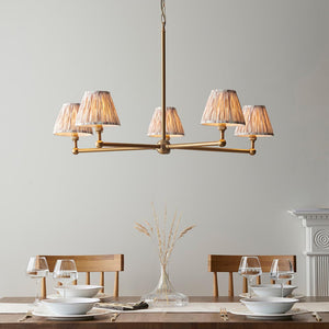 Santiago & Ikat 16cm Neutral shade 5Lt Pendant - Comet Lighting