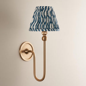 Santiago & Ripple 16cm Marlin blue shade Wall Light - Comet Lighting