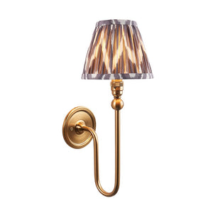 Santiago & Zigzag 16cm Pearl grey shade Wall Light - Comet Lighting
