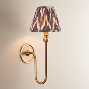 Santiago & Zigzag 16cm Pearl grey shade Wall Light - Comet Lighting