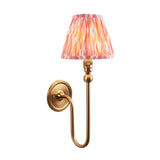 Santiago & Ikat 16cm Coral pink shade Wall Light - Comet Lighting