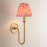 Santiago & Ikat 16cm Coral pink shade Wall Light - Comet Lighting