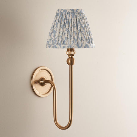 Santiago & Leaf 16cm Shell bay blue shade Wall Light