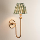 Santiago & Zigzag 16cm Cotswold green shade Wall Light - Comet Lighting