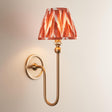 Santiago & Zigzag 16cm Apricot orange shade Wall Light - Comet Lighting