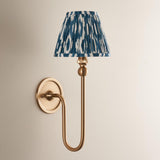 Santiago & Ikat 16cm Marlin blue shade Wall Light - Comet Lighting