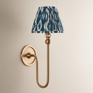 Santiago & Ikat 16cm Marlin blue shade Wall Light - Comet Lighting