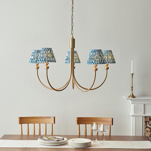 Santiago & Ripple 16cm Marlin blue shade 5Lt classic pendant - Comet Lighting