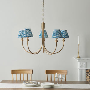 Santiago & Ripple 16cm Marlin blue shade 5Lt classic pendant - Comet Lighting