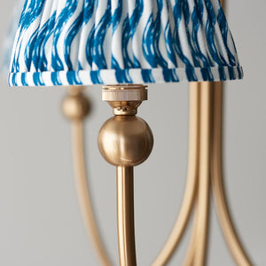 Santiago & Ripple 16cm Marlin blue shade 5Lt classic pendant - Comet Lighting