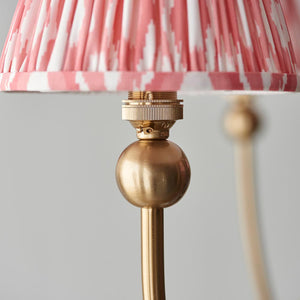 Santiago & Ikat 16cm Coral pink shade 5Lt classic pendant - Comet Lighting