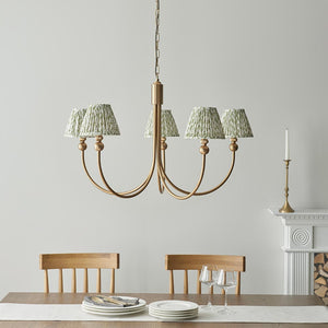 Santiago & Leaf 16cm Herb garden green shade 5Lt classic pendant - Comet Lighting