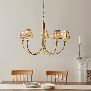 Santiago & Ripple 16cm Pearl grey shade 5Lt classic pendant - Comet Lighting
