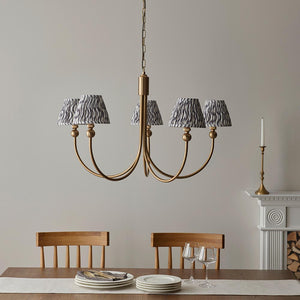 Santiago & Ripple 16cm Pearl grey shade 5Lt classic pendant - Comet Lighting