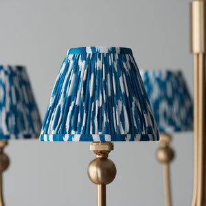 Santiago & Ikat 16cm Marlin blue shade 5Lt classic Fabric Pendant Light