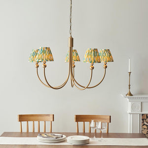 Santiago & Ikat 16cm Yellow & jade shade 5Lt classic Fabric Pendant Light