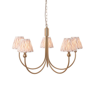 Santiago & Ikat 16cm Neutral shade 5Lt classic pendant - Comet Lighting