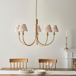 Santiago & Ikat 16cm Neutral shade 5Lt classic pendant - Comet Lighting