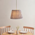 Eltham & Leaf 40cm Pearl grey shade Pendant - Comet Lighting