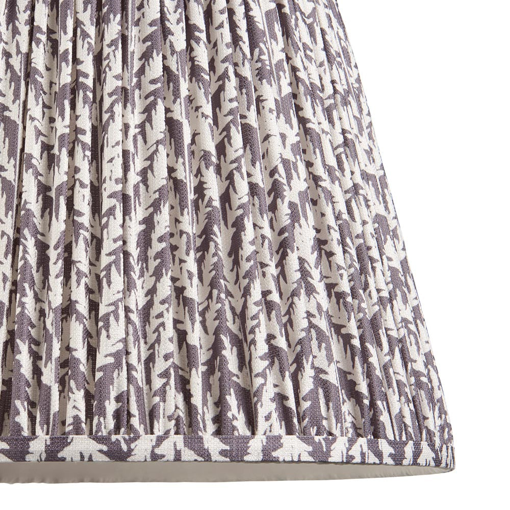 Eltham & Leaf 40cm Pearl grey shade Pendant - Comet Lighting
