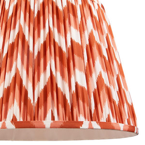 Eltham & Zigzag 40cm Apricot orange shade Pendant - Comet Lighting