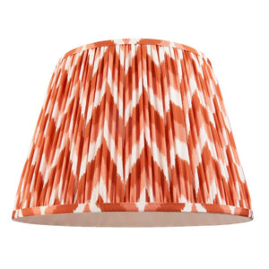 Eltham & Zigzag 40cm Apricot orange shade Pendant - Comet Lighting