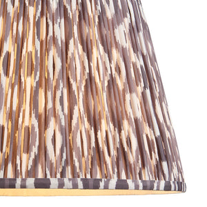 Eltham & Ikat 40cm Pearl grey shade Pendant - Comet Lighting