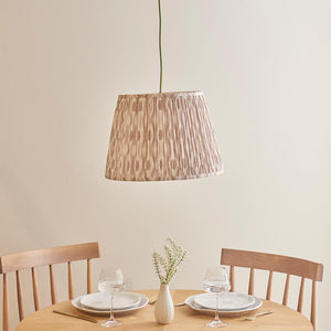 Eltham & Ikat 40cm Neutral shade Pendant - Comet Lighting