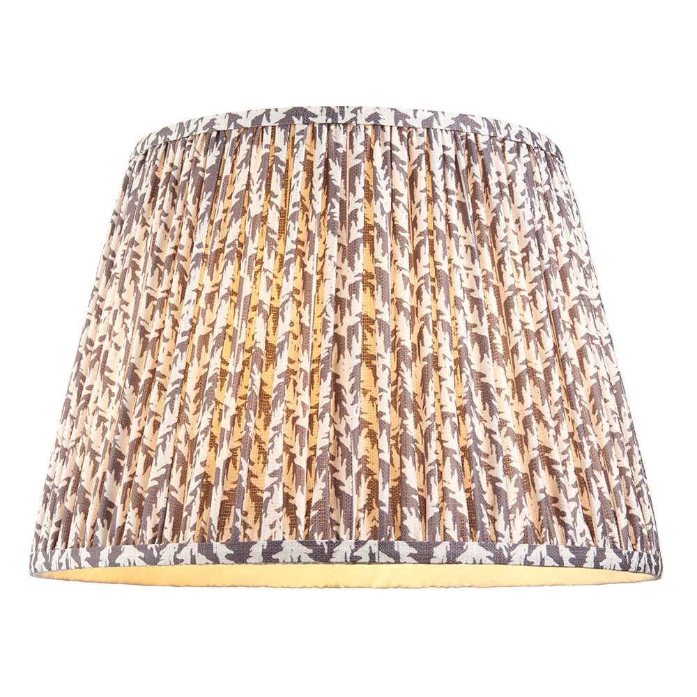 Eltham & Leaf 40cm Pearl grey shade Ceiling Pendant - Comet Lighting
