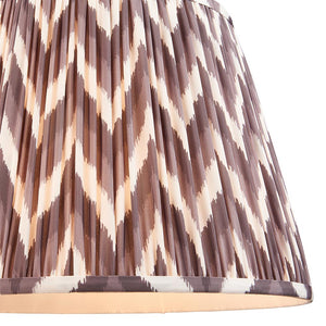 Eltham & Zigzag 40cm Pearl grey shade Ceiling Pendant - Comet Lighting