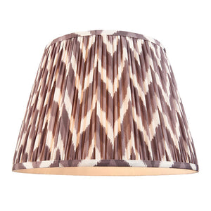 Eltham & Zigzag 40cm Pearl grey shade Ceiling Pendant - Comet Lighting