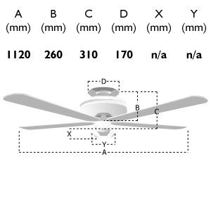 Orion 44'' Ceiling Fan without Light