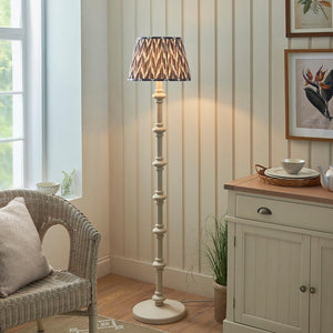 Carnaby & Zigzag 35cm Pearl grey shade - Comet Lighting