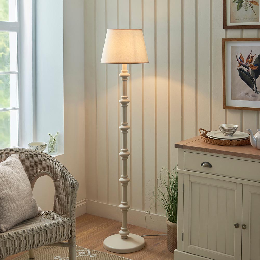 Carnaby & Ivy 35cm Vintage white shade - Comet Lighting