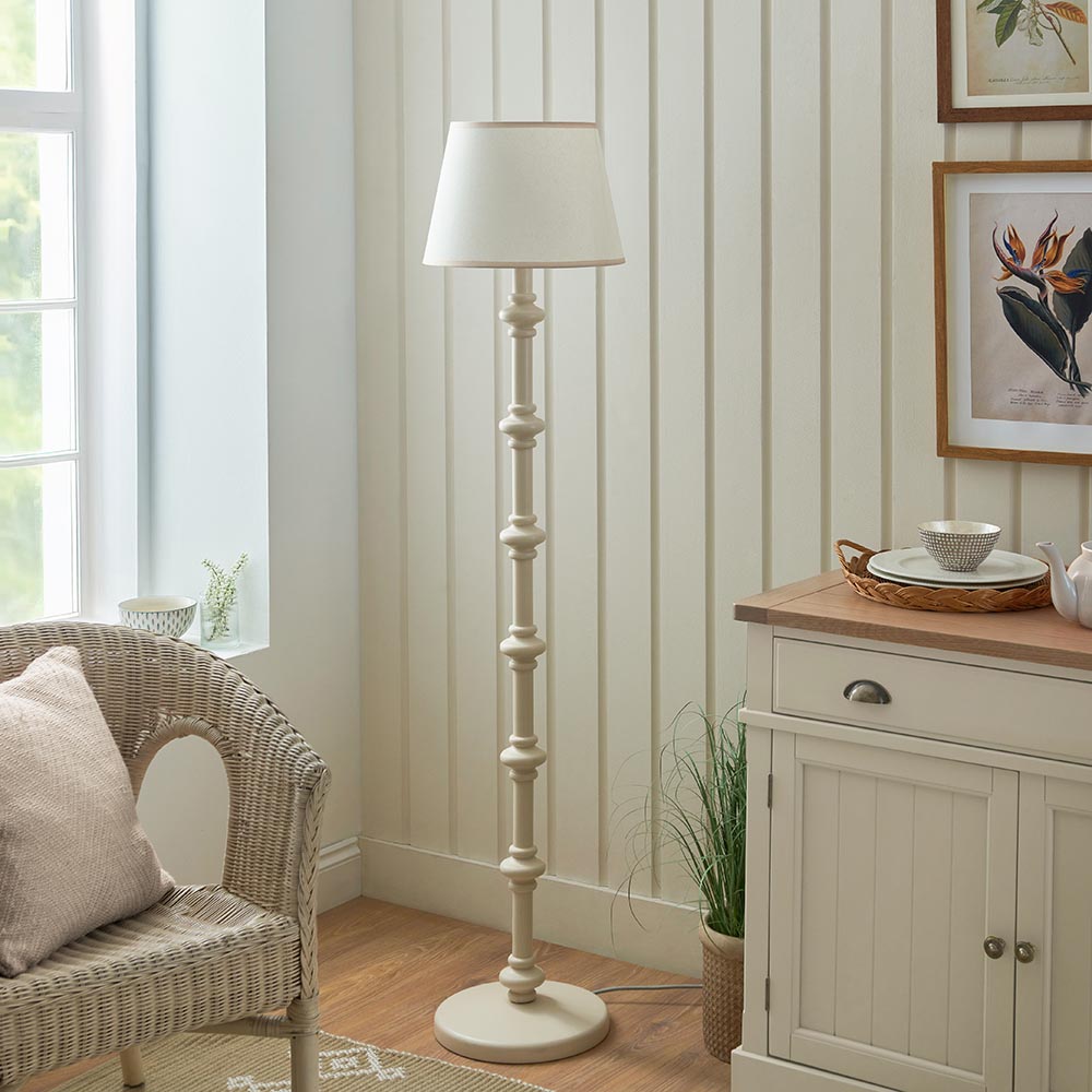 Carnaby & Ivy 35cm Vintage white shade - Comet Lighting